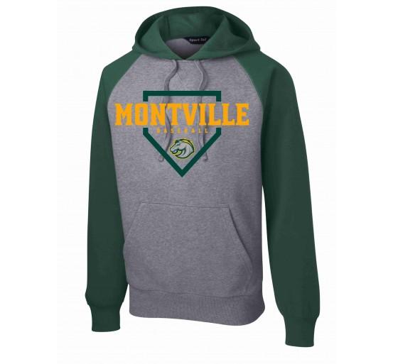 Montville Baseball Sport-Tek® Raglan Colorblock Pullover Hooded Sweatshirt